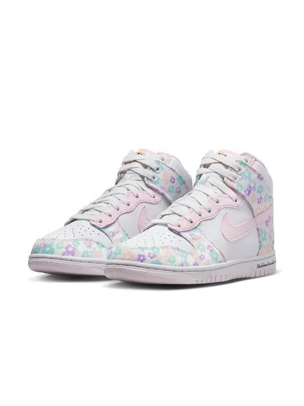 Кроссовки x doernbecher xix dunk высокие Nike — изображение 2 из 4, белый/розовый