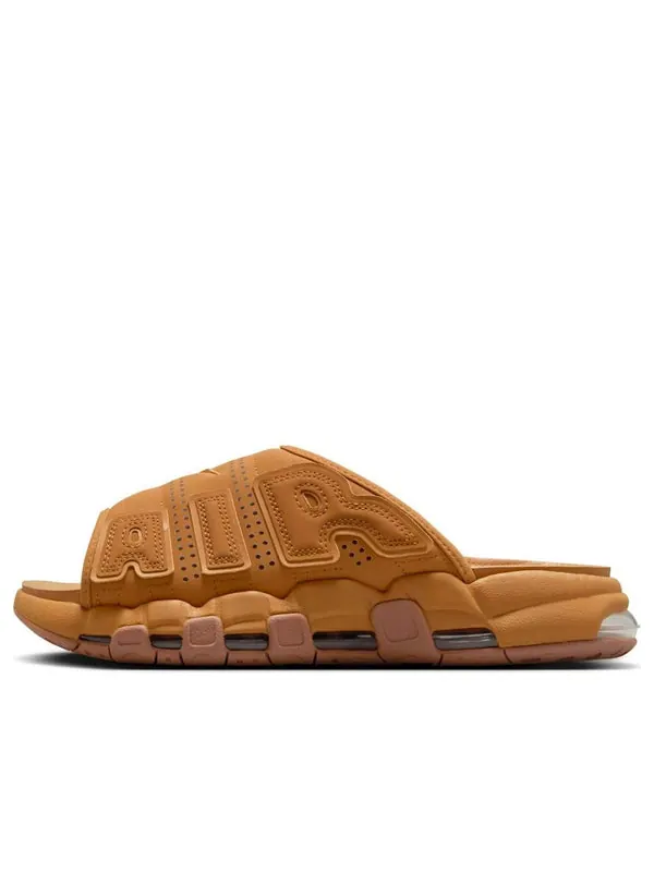 Тапочки air more uptempo slides 'flax' Nike — изображение 1 из 4, коричневый/прозрачный