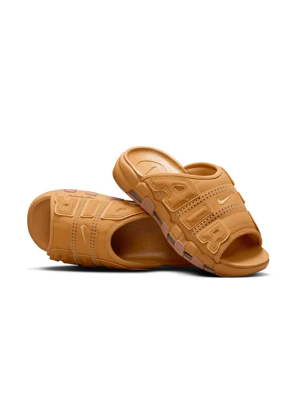 Тапочки air more uptempo slides 'flax' Nike — изображение 3 из 4, коричневый/прозрачный
