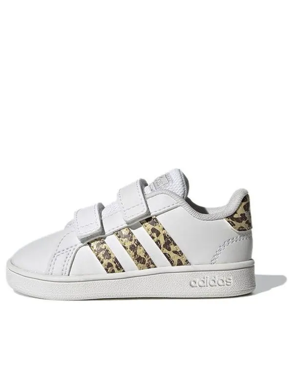 Кроссовки neo grand court Adidas — изображение 1 из 4, белый/золотистый