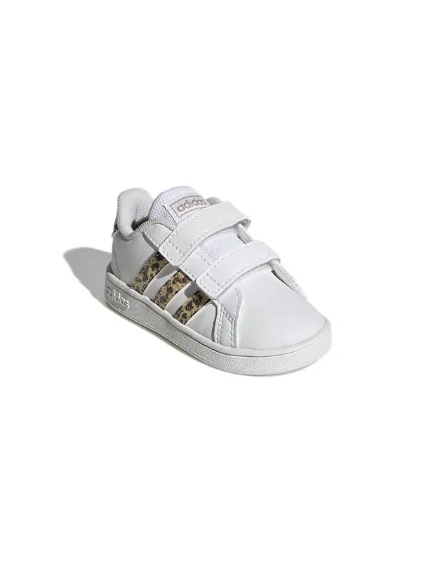 Кроссовки neo grand court Adidas — изображение 3 из 4, белый/золотистый