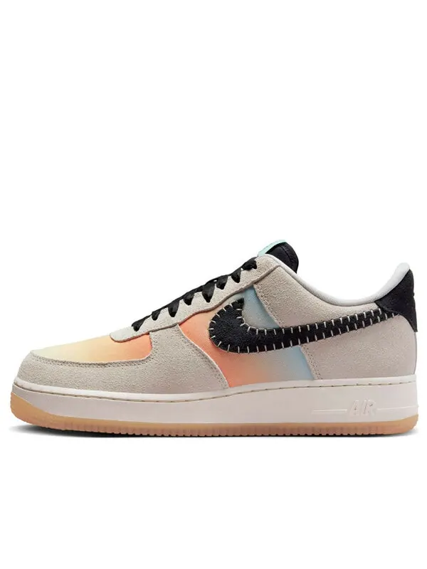 Кроссовки мужские Nike Air force 1 с нашитым логотипом — изображение 1 из 4, светлый//оранжевый