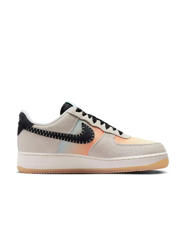 Кроссовки мужские Nike Air force 1 с нашитым логотипом — изображение 2 из 4, светлый//оранжевый