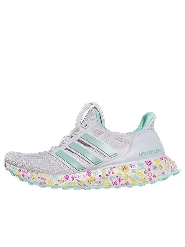 Кроссовки ultra boost Adidas — изображение 1 из 4, белый/зеленый
