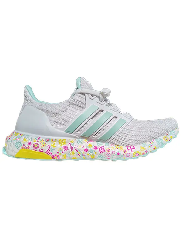 Кроссовки ultra boost Adidas — изображение 2 из 4, белый/зеленый