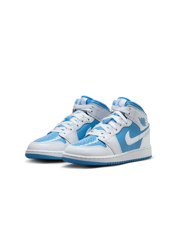 Кроссовки 1 mid 'legend blue' Air Jordan — изображение 3 из 4, белый/синий