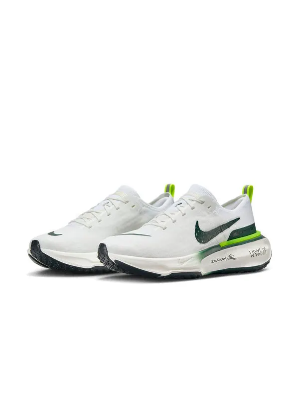 Кроссовки zoomx invincible run flyknit 3 Nike — изображение 3 из 4, белый/зеленый//черный