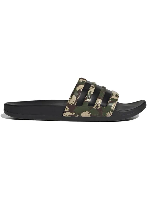 Тапочки adilette comfort slides 'wild pine camo' Adidas — изображение 2 из 4, черный/зеленый