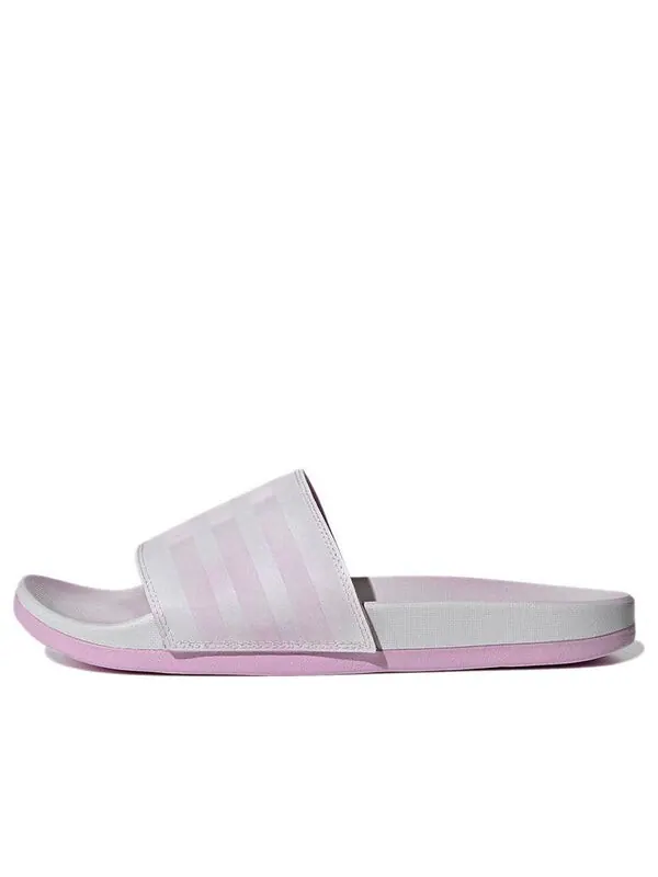 Тапочки adilette comfort slides 'grey clear lilac' Adidas — изображение 1 из 4, фиолетовый