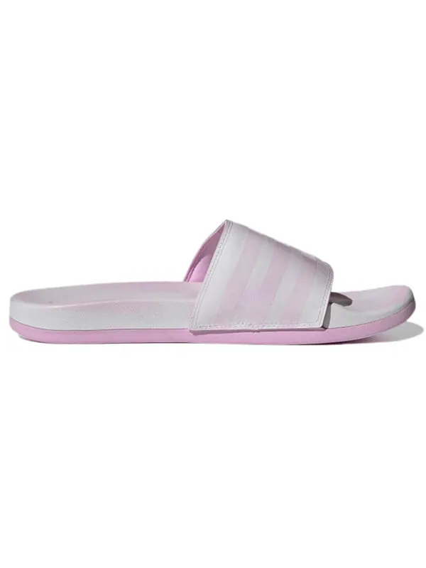Тапочки adilette comfort slides 'grey clear lilac' Adidas — изображение 2 из 4, фиолетовый