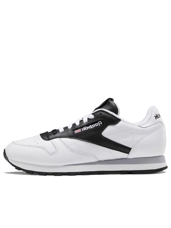 Кроссовки classic leather black white shoes/sneakers Reebok — изображение 1 из 4, черный/белый