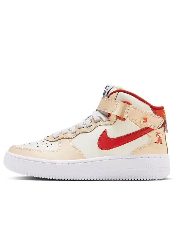 Кроссовки air force 1 mid Nike — изображение 1 из 4, бежевый/мульти