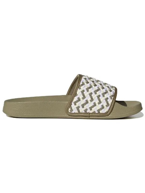 Тапочки оригиналы adilette lite slides Adidas — изображение 3 из 4, оливковый/белый