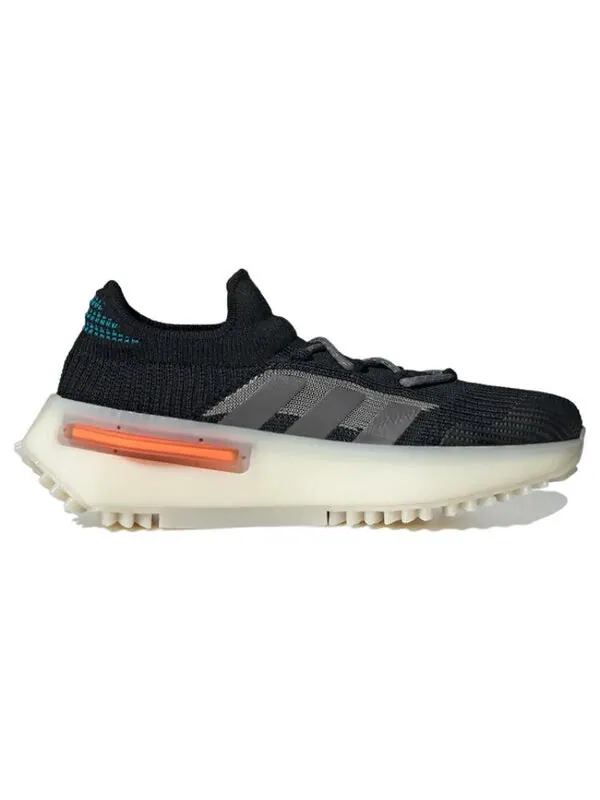 Кроссовки оригиналы nmd_1 Adidas — изображение 2 из 4, черный/белый//оранжевый