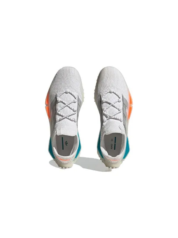 Кроссовки оригиналы nmd_s1 Adidas — изображение 4 из 4, белый/серый/оранжевый