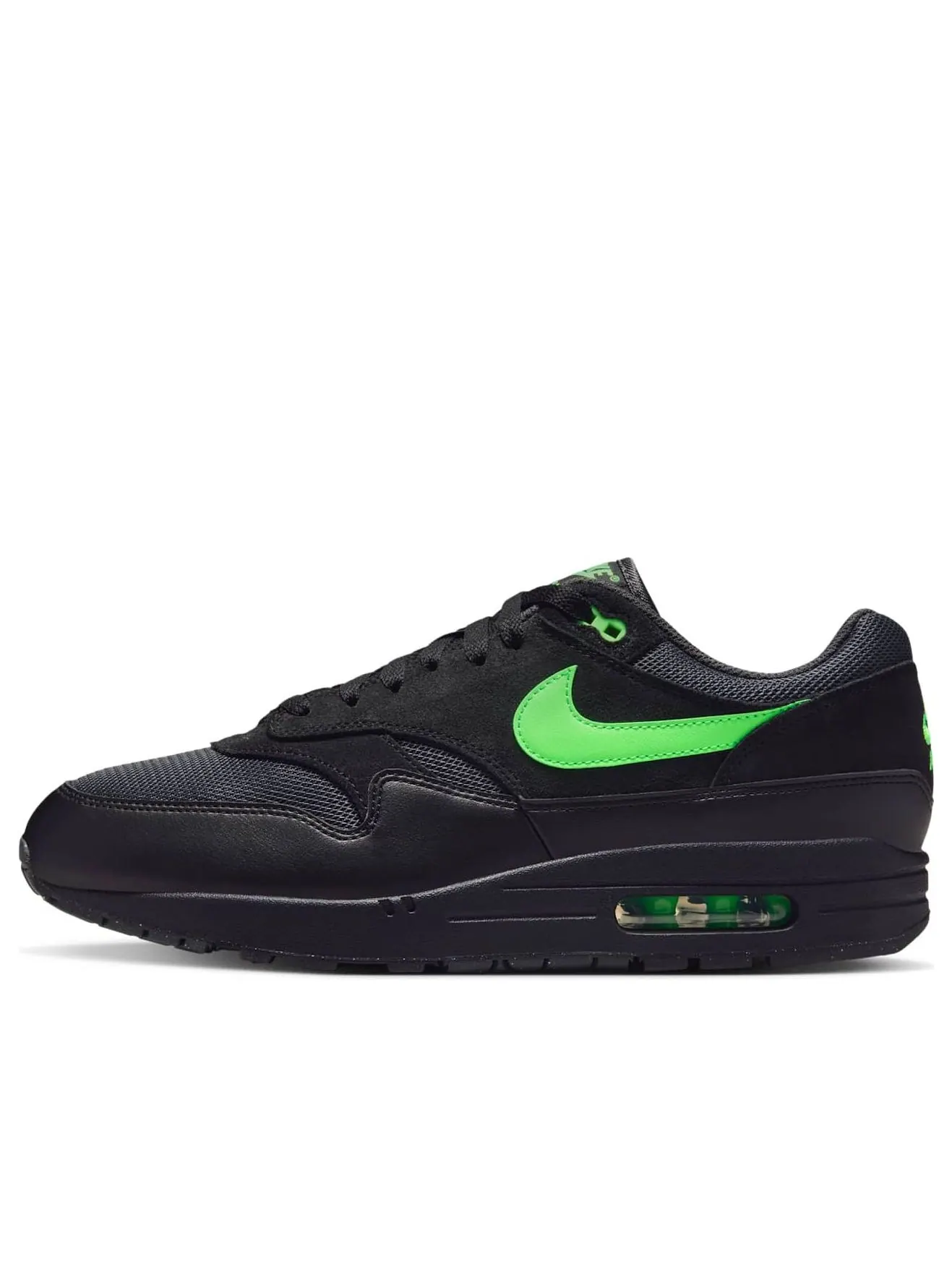 Кроссовки Nike Air Max 1 Essential 'Black Green Strike' — изображение 1 из 6, черный