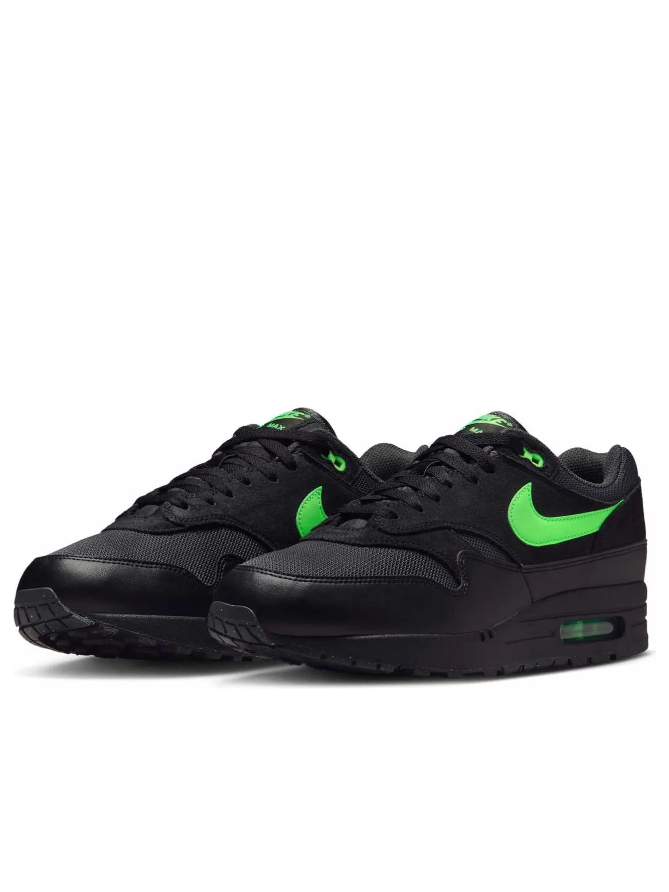 Кроссовки Nike Air Max 1 Essential 'Black Green Strike' — изображение 4 из 6, черный