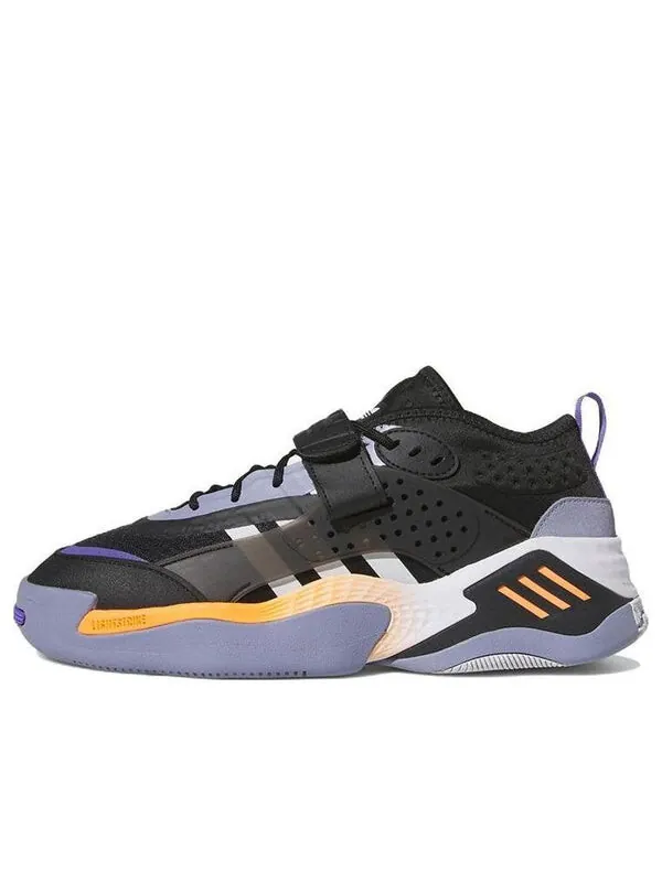 Кроссовки оригиналы стритбол 3 Adidas — изображение 1 из 4, черный/серый/фиолетовый
