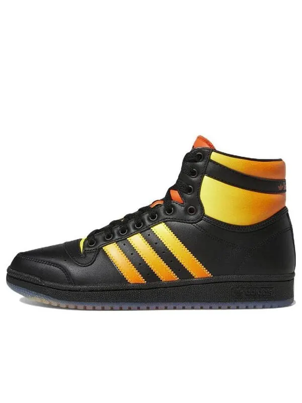 Кроссовки топ десятка высокие Adidas — изображение 1 из 4, черный/желтый/оранжевый