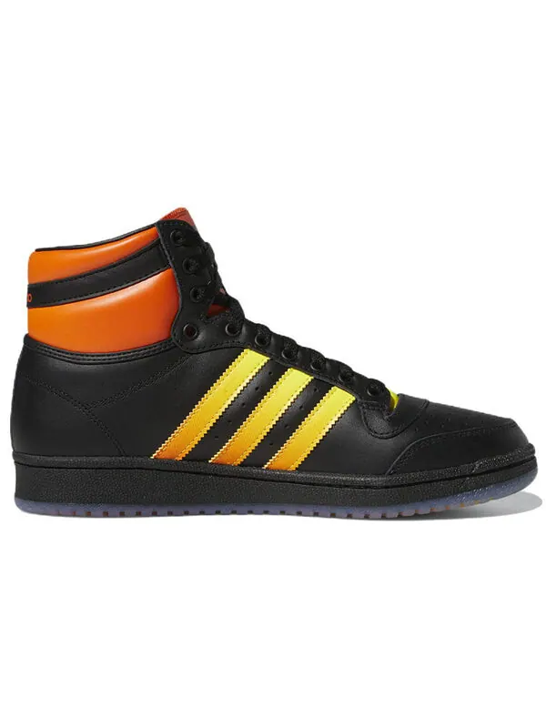 Кроссовки топ десятка высокие Adidas — изображение 2 из 4, черный/желтый/оранжевый