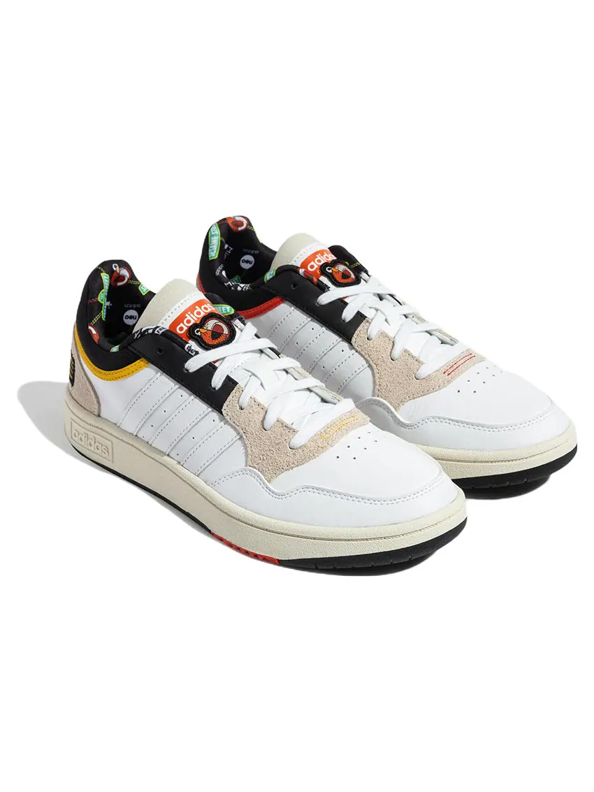 Кроссовки adidas x Sesame Street x JF NEO HOOPS 3.0 'White Black Beige' — изображение 3 из 6, белый