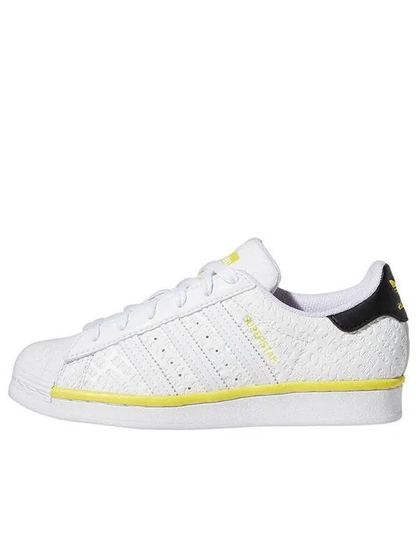 Кроссовки оригиналы суперзвезда Adidas — изображение 1 из 4, белый/желтый