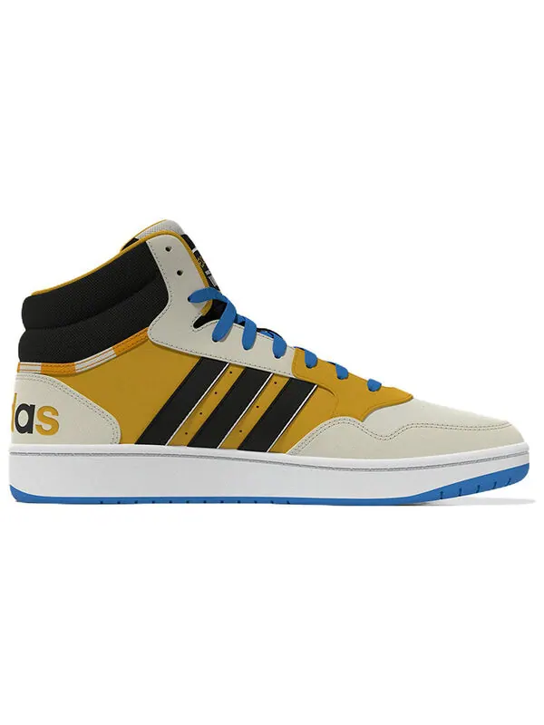 Кроссовки neo hoops 3.0 mid Adidas — изображение 2 из 4, желтый/синий/черный