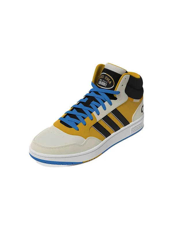 Кроссовки neo hoops 3.0 mid Adidas — изображение 3 из 4, желтый/синий/черный