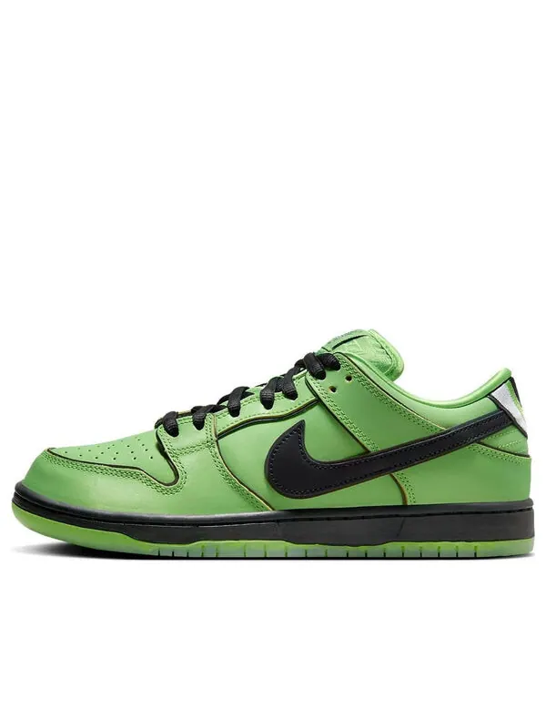 Кроссовки Nike x The Powerpuff Girls SB Dunk Low Prox QS 'Buttercup' — изображение 1 из 4, зеленый/черный/розовый