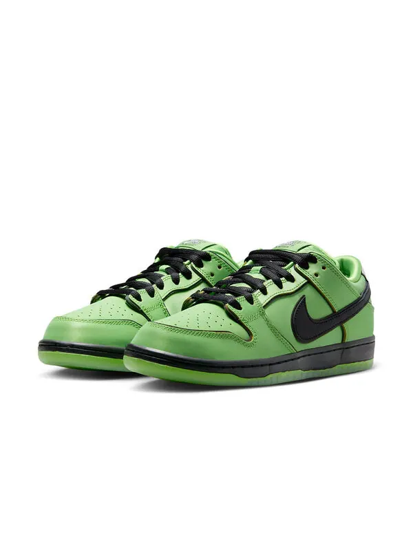 Кроссовки Nike x The Powerpuff Girls SB Dunk Low Prox QS 'Buttercup' — изображение 2 из 4, зеленый/черный/розовый