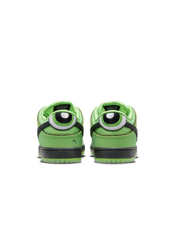 Кроссовки Nike x The Powerpuff Girls SB Dunk Low Prox QS 'Buttercup' — изображение 4 из 4, зеленый/черный/розовый