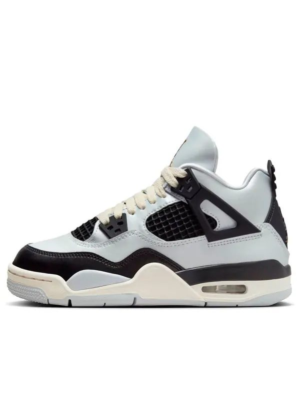 Кроссовки 4 retro 'pure platinum' Air Jordan — изображение 1 из 4, белый/черный