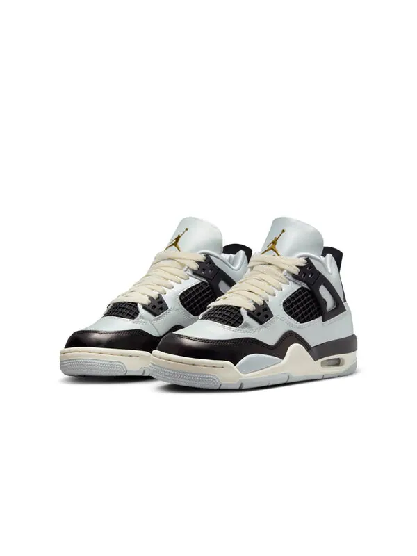 Кроссовки 4 retro 'pure platinum' Air Jordan — изображение 3 из 4, белый/черный