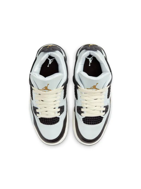 Кроссовки 4 retro 'pure platinum' Air Jordan — изображение 4 из 4, белый/черный