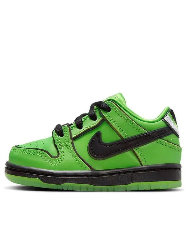 Кроссовки x the powerpuff girls sb dunk low pro qs Nike — изображение 1 из 4, зеленый/черный/розовый
