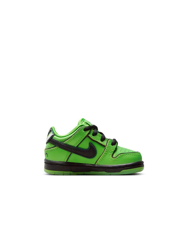 Кроссовки x the powerpuff girls sb dunk low pro qs Nike — изображение 2 из 4, зеленый/черный/розовый