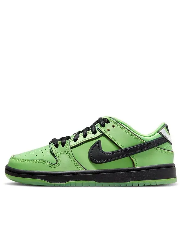 Кроссовки (PS) Nike x The Powerpuff Girls SB Dunk Low Pro QS 'Buttercup' — изображение 1 из 4, зеленый/черный/розовый