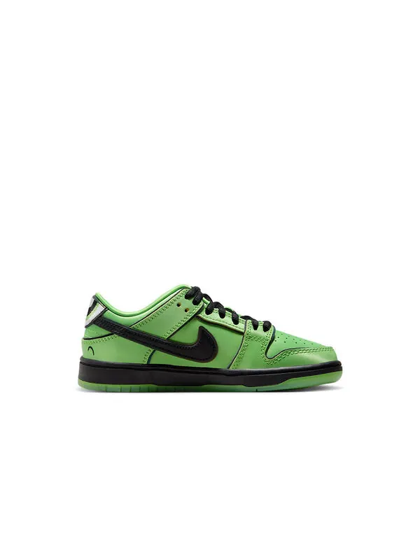 Кроссовки (PS) Nike x The Powerpuff Girls SB Dunk Low Pro QS 'Buttercup' — изображение 2 из 4, зеленый/черный/розовый