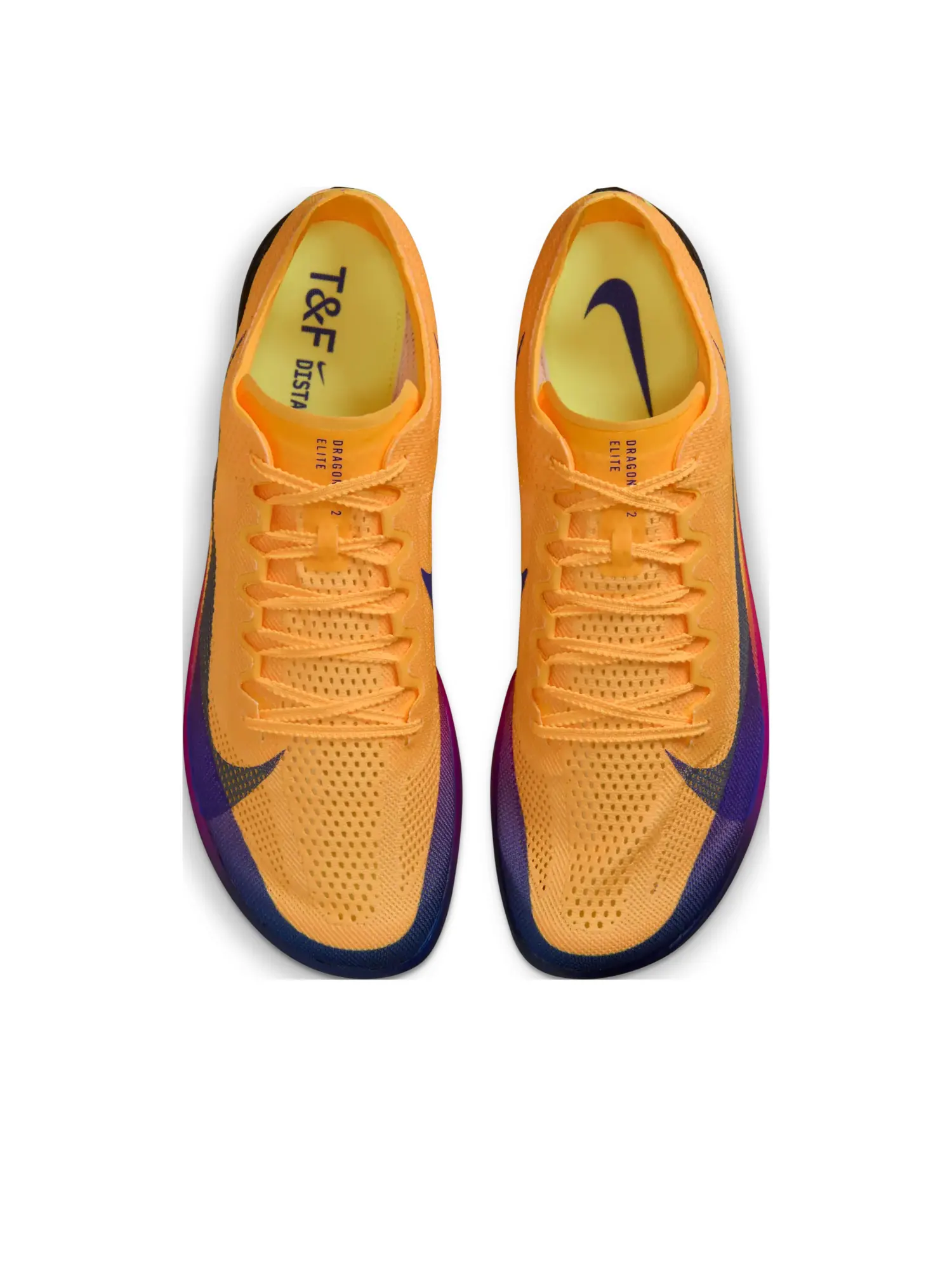 Кроссовки Nike Dragonfly 2 Elite 'Citron Pulse Indigo Burst' — изображение 2 из 6, оранжевый