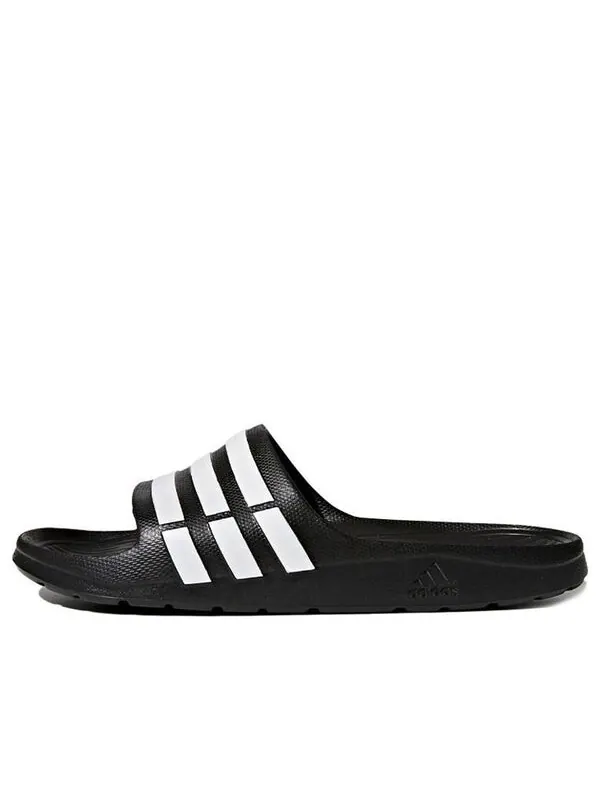Кроссовки duramo slide 'black' Adidas — изображение 1 из 4, черный/белый