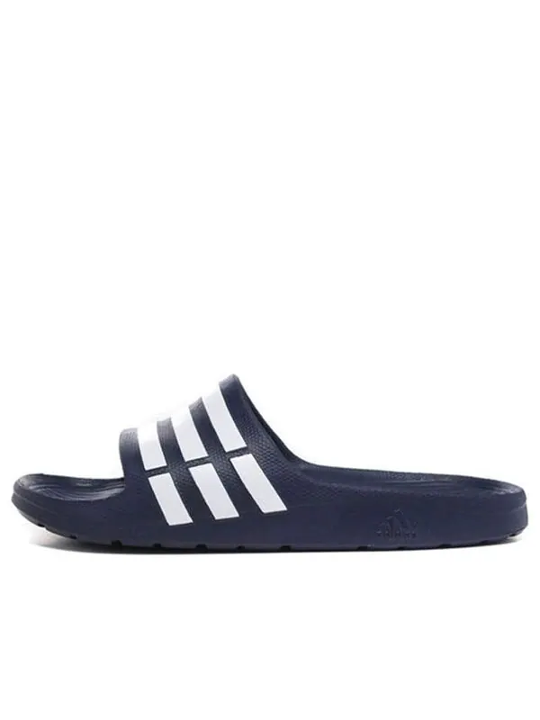 Тапочки duramo слайд Adidas — изображение 1 из 4, синий/темно-синий/белый