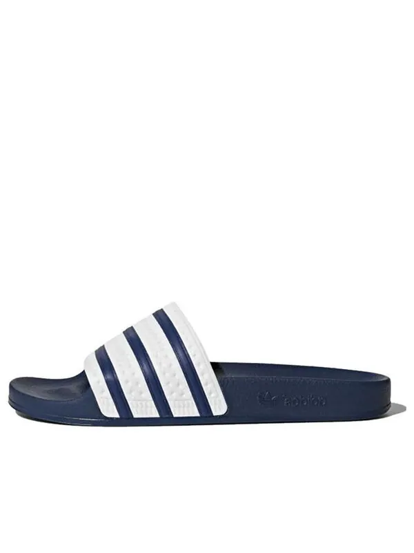 Тапочки adilette slide 'adi blue white' Adidas — изображение 1 из 4, синий/белый