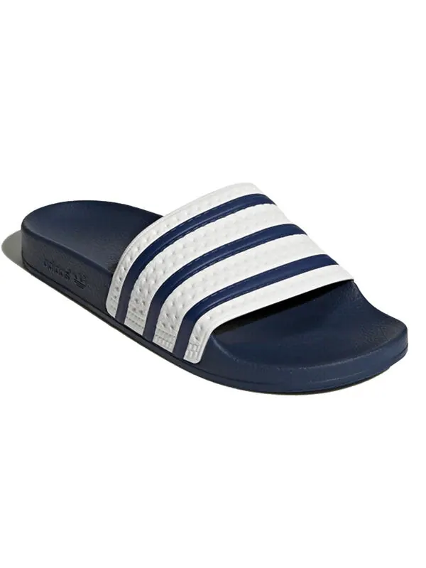 Тапочки adilette slide 'adi blue white' Adidas — изображение 2 из 4, синий/белый