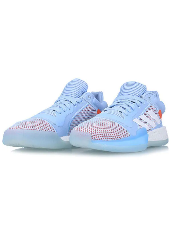 Кроссовки marquee boost low Adidas — изображение 3 из 4, синий/белый