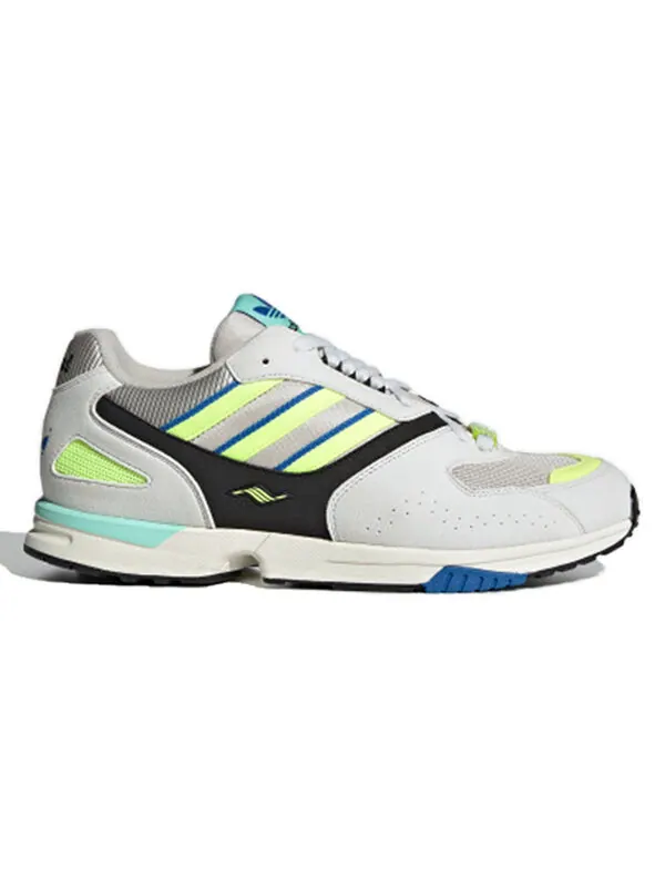 Кроссовки zx 4000 og 'white solar yellow' Adidas — изображение 3 из 4, белый
