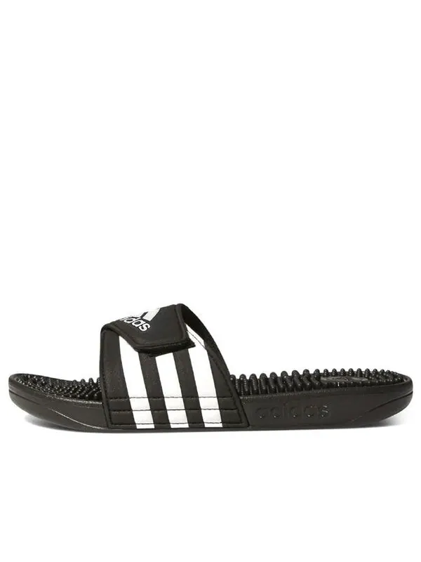 Тапочки adissage slides 'black white' Adidas — изображение 1 из 4, черный