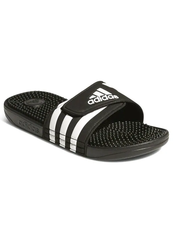 Тапочки adissage slides 'black white' Adidas — изображение 3 из 4, черный