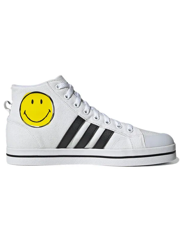 Кроссовки neo bravada mid smiley face Adidas — изображение 2 из 4, белый/желтый/черный