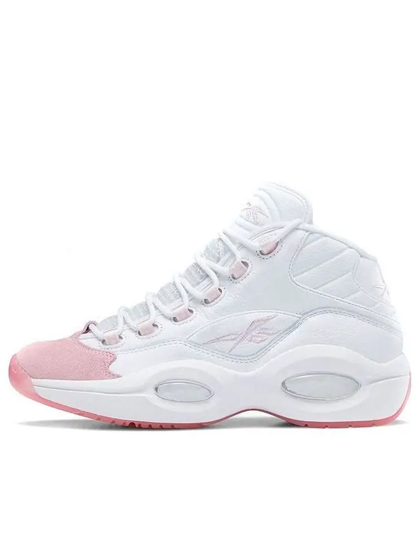 Кроссовки question mid 'pink toe' Reebok — изображение 1 из 4, розовый/белый