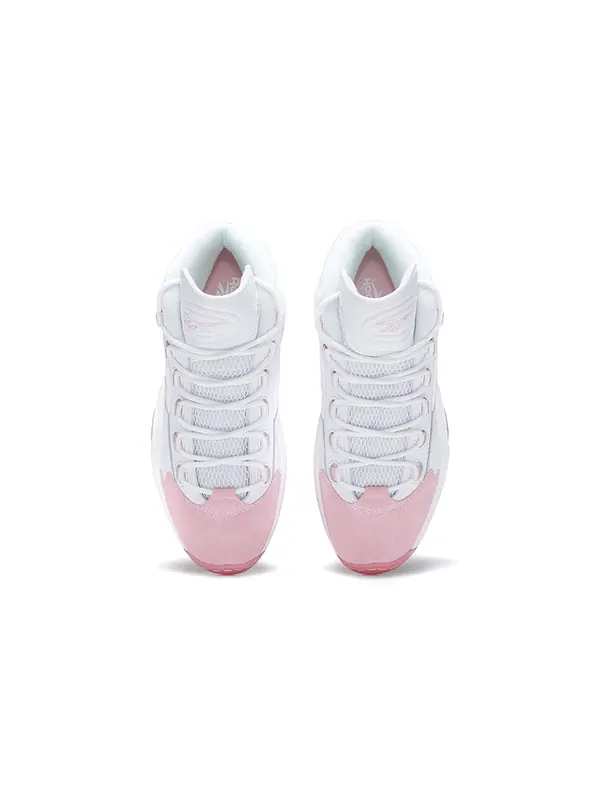 Кроссовки question mid 'pink toe' Reebok — изображение 4 из 4, розовый/белый